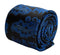 Black tie with blue paisley design